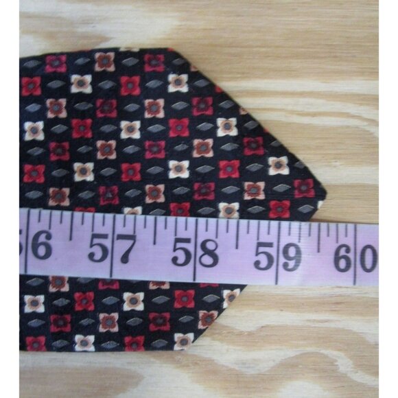 Ermenegildo Zegna Neck Tie Red Silk Floral Formal Business Designer - Picture 7 of 9